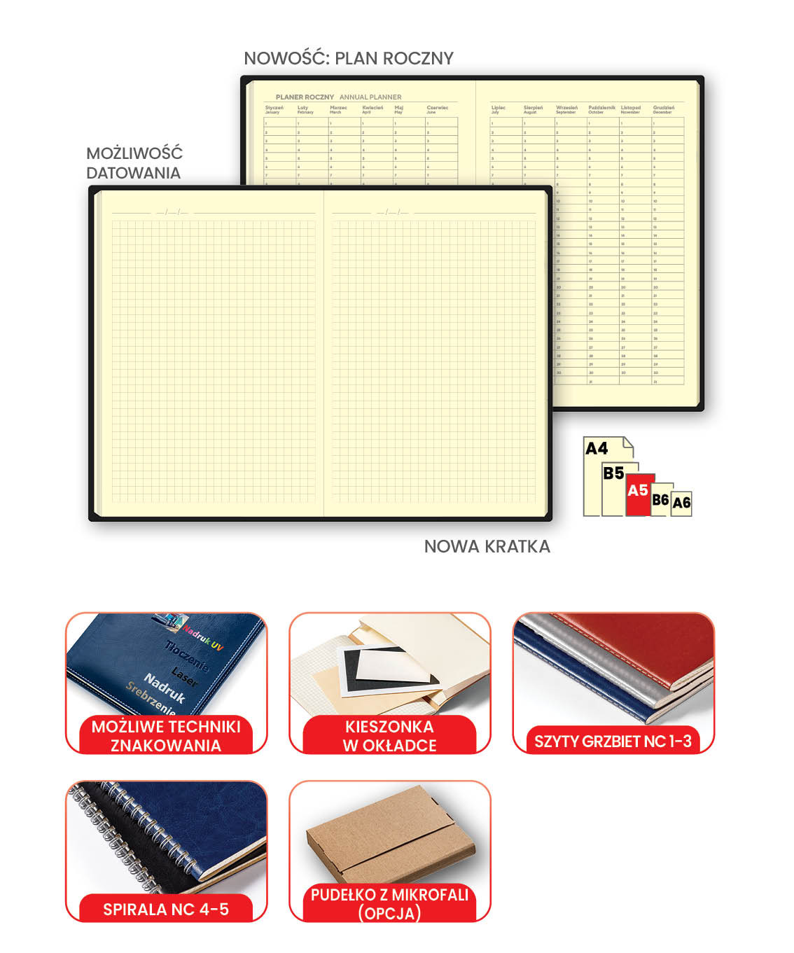Notes classic 14,8 x 20,8cm kratka NC Jotan (255)